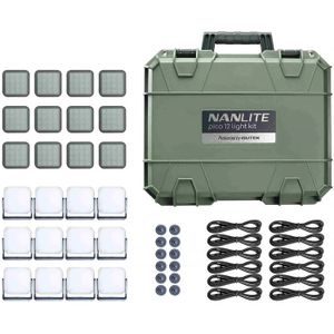 קיט 12 מיני פנסי לד צבעוניים Nanlite Pico Kit