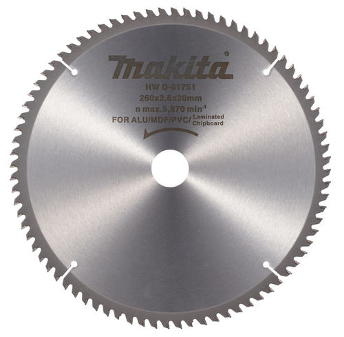 להב מסור רב-תכליתי Makita D-81751 T.C.T 260x30 מ