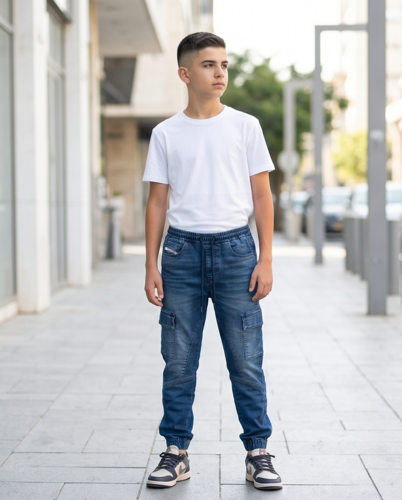 גינס DIESEL מידות 24-30 לילדים בגוון כחול קלאסי