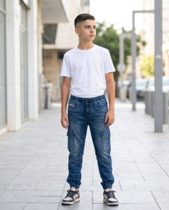 גינס DIESEL מידות 24-30 לילדים בגוון כחול קלאסי