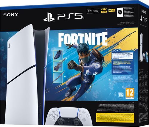  PS5 קונסולה Playstation 5 Slim 825GB Digital +  Fortnite Flowering Chaos ישפאר