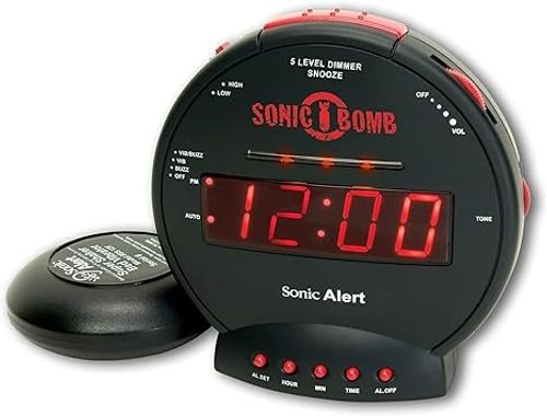 שעון מעורר עוצמתי עם רטט Sonic Alert  BOMB SBB500SS סוניק 