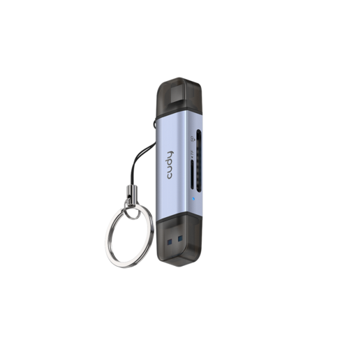  מתאם CUDY 2-IN-1 Dual USB 3.0 SD/TF Card Reader UH200 