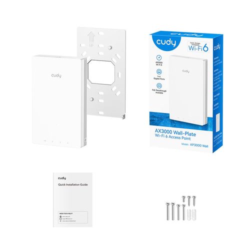 מגדיל טווח CUDY AX3000 Gigabit Wall-Plate Wi-Fi 6 Access Point