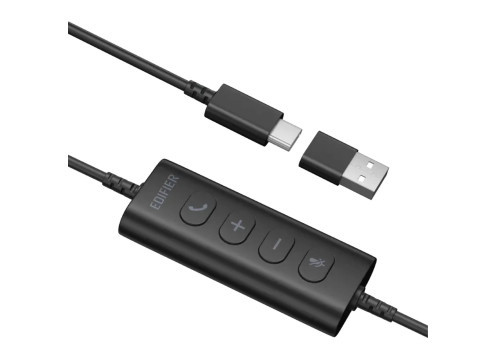  אוזניות קשת מונו חוטיות עם מיקרופון מובנה EDIFIER CC100 USB-C/A 