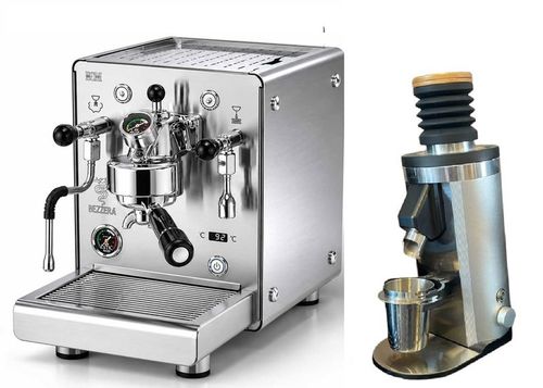 מכונת קפה ידנית BEZZERA NINI S PID + מטחנת קפה HB 64