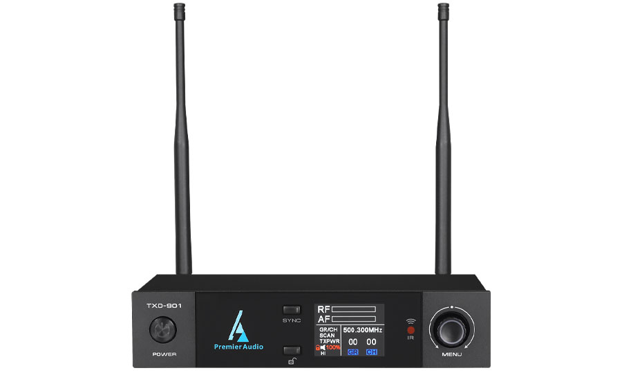 TXD-901 מקלט בודד UHF דיגיטלי עם 32 ערוצים למיקרופון אלחוטי - Premier Audio