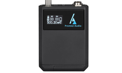 TXD-90B משדר חגורה UHF עם תצוגת LCD, חיבור מיני XLR 4 פין