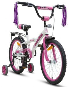 אופניים לילדים BMX מושב מתכונן, פעמון וסבל אחורי "12 - פוקסיה