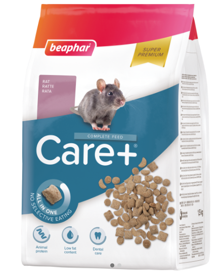 Beaphar Care+ Rat - קייר + מזון לחולדות 1.5 ק"ג
