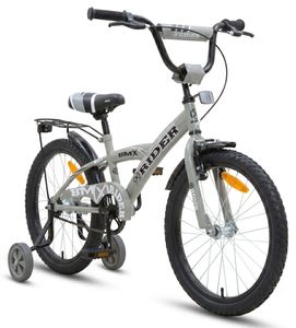 אופניים לילדים BMX מושב מתכונן, פעמון וסבל אחורי "16 - כסוף