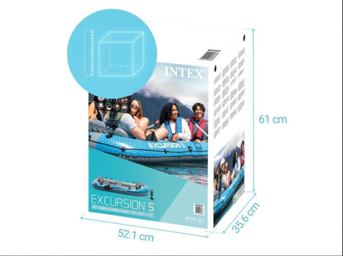 סירה מתנפחת ל- 5 אנשים EXCURSION כולל משוטים ומשאבה INTEX 68325
