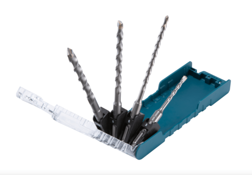 סט מקדחי SDS Plus לבטון Makita D-74136 כולל 4 יחידות 5 עד 10 מ״מ 