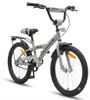אופניים לילדים BMX מושב מתכונן, פעמון וסבל אחורי "20 - כסוף