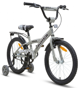 אופניים לילדים BMX מושב מתכונן, פעמון וסבל אחורי "18 - אפור