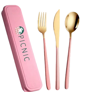סט סכו"ם אישי אל חלד ורוד סכום Golden Set