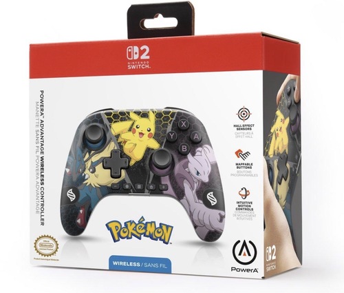 בקר אלחוטי PowerA Pokémon Pikachu & Mewtwo – Nintendo Switch | PowerA Pokémon Pikachu & Mewtwo Wireless Controller 