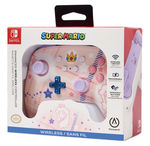 בקר אלחוטי PowerA Princess Peach Pastel – Nintendo Switch | PowerA Princess Peach Pastel Wireless Controller 