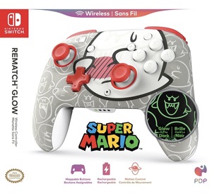 בקר אלחוטי PDP REMATCH Glow in the Dark Boo – Nintendo Switch | PDP REMATCH Glow in the Dark Boo Wireless Controller 