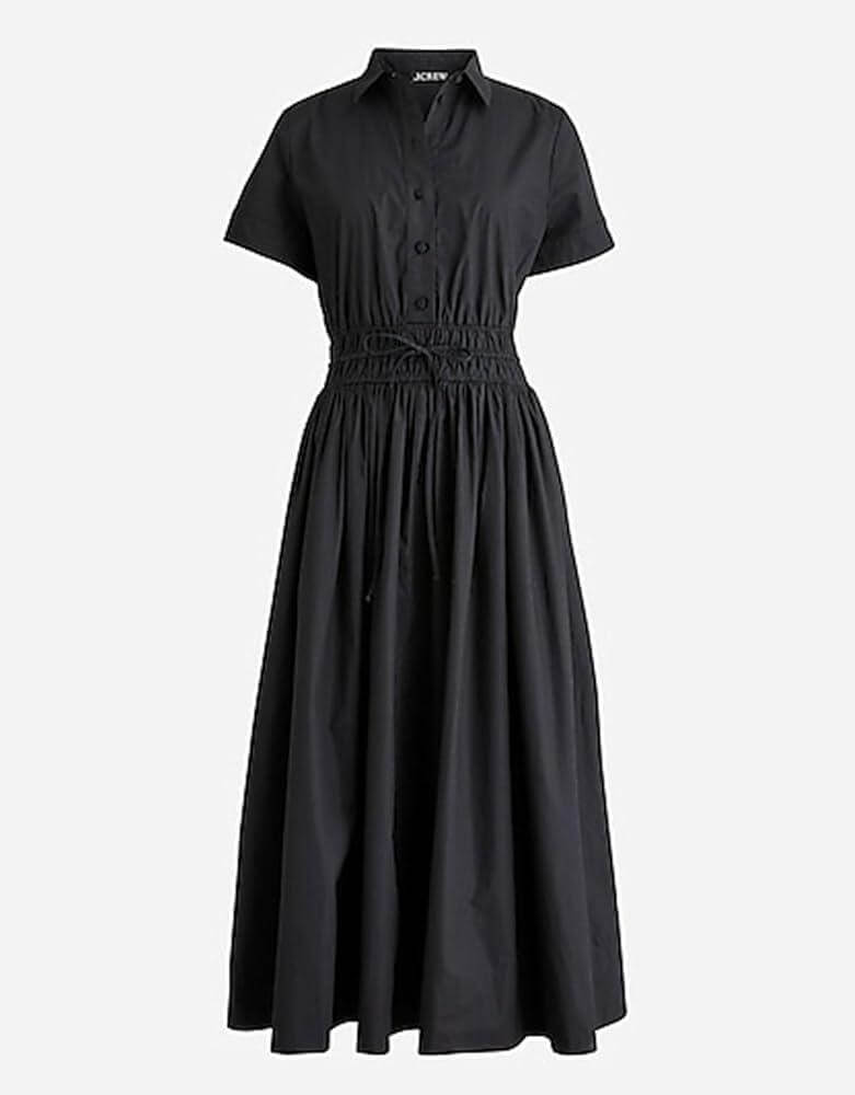 TWINSET Drawstring puff-sleeve Midi Dress