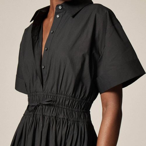 TWINSET Drawstring puff-sleeve Midi Dress
