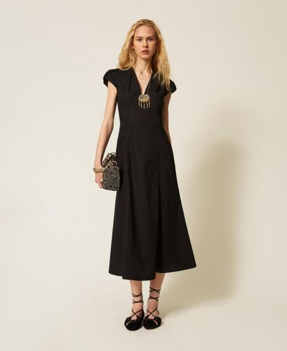 Long poplin dress