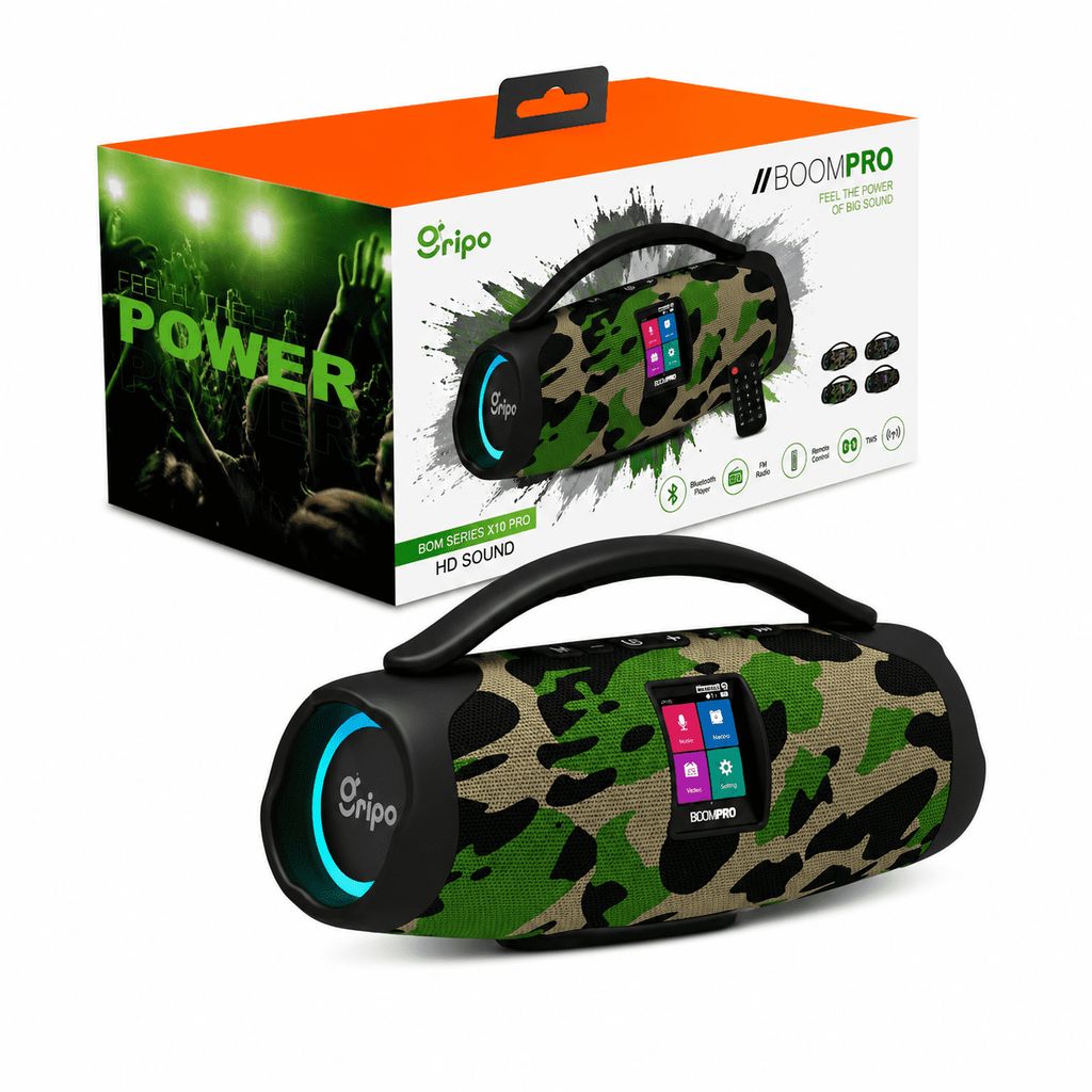 רמקול משולב נגן - BOOMPRO 40W - צבאי