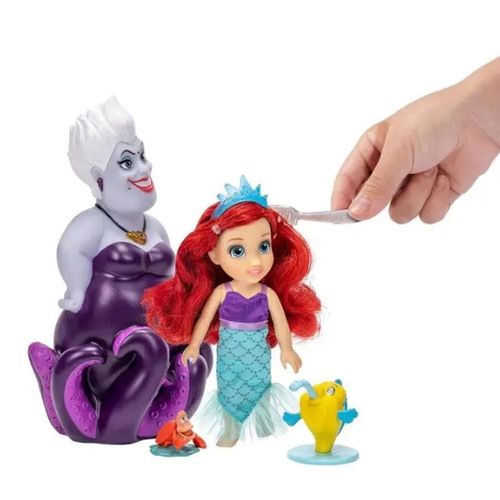 סט בובות אריאל בת הים הקטנה ואורסולה