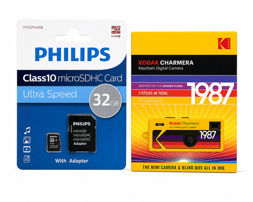 מצלמת רטרו דיגיטלית Kodak Charmera כולל כרטיס זיכרון 32GB