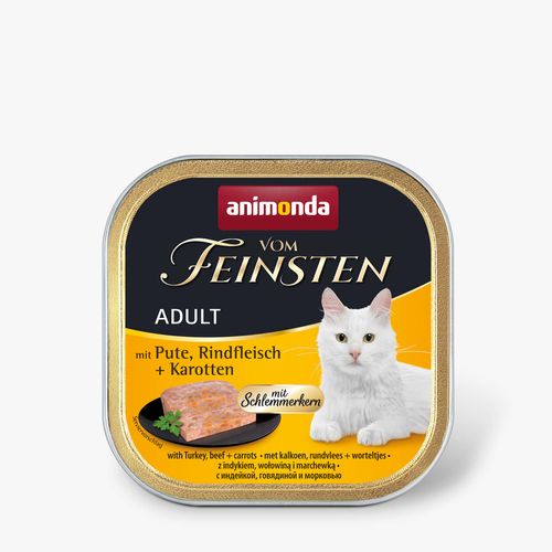 מעדן אנימונדה פטה הודו, בקר וגזר עם מרכז גורמה לחתול בוגר 100 גרם Animonda