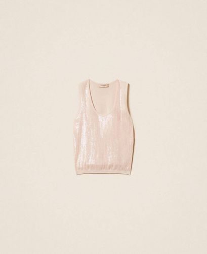 Knit top with sequins