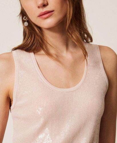 Knit top with sequins