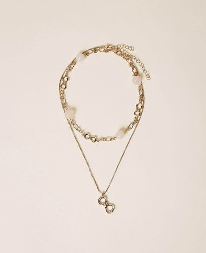 Double choker necklace with logo