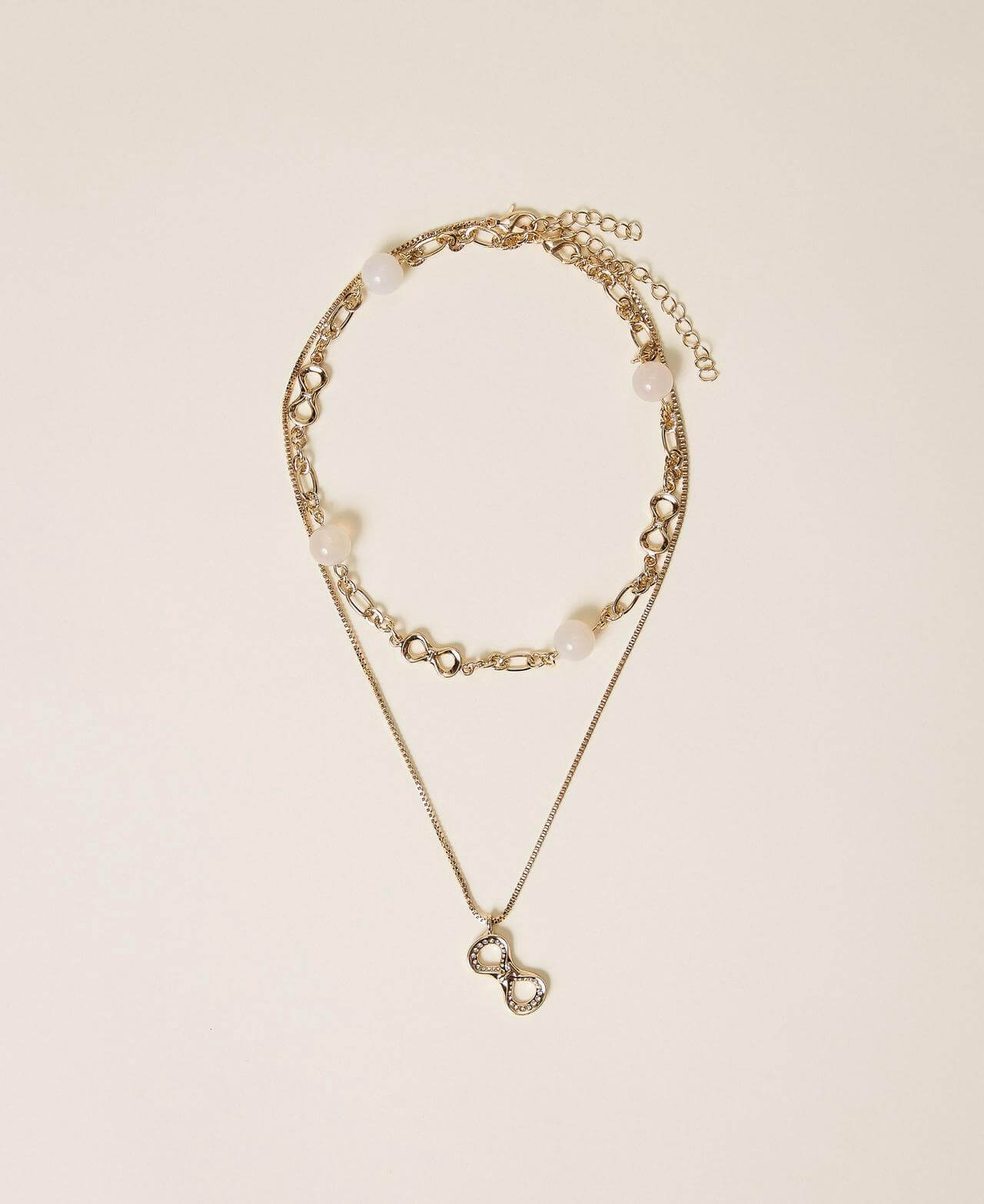 Double choker necklace with logo