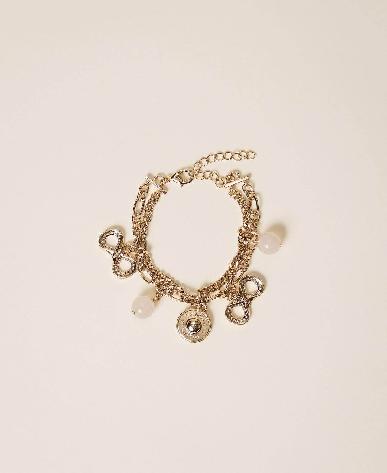 Multi-strand bracelet with charms