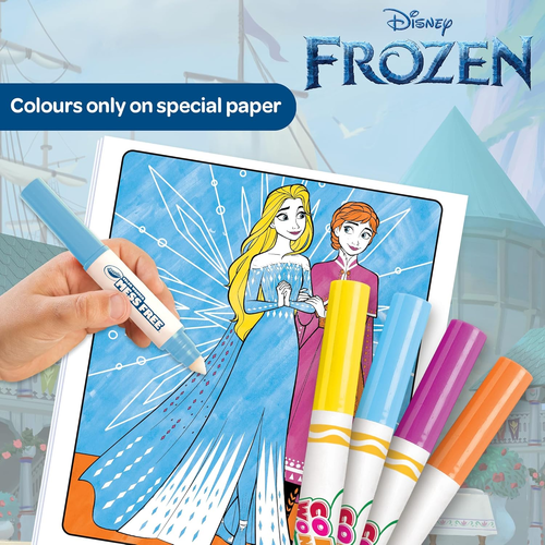 ערכת ציור ללא ליכלוך Color Wonder 18 דפים ו 4 טושים – פרוזן