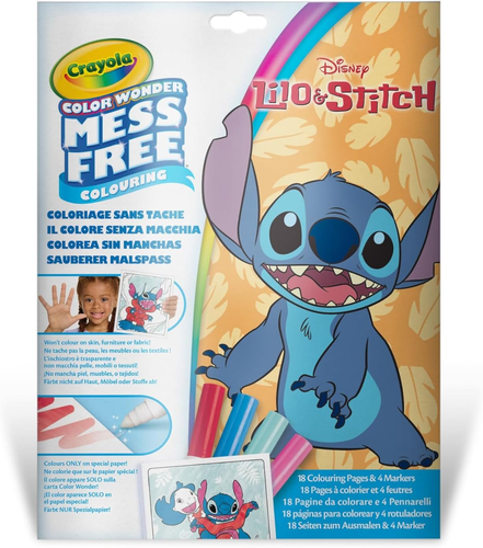 ערכת ציור ללא ליכלוך Color Wonder 18 דפים ו 4 טושים – סטיץ'
