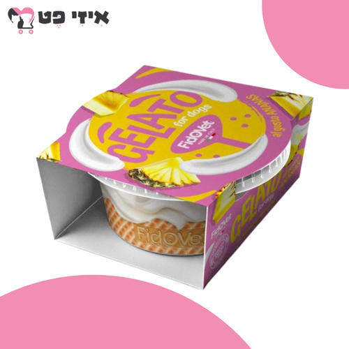 פידאווט ג'לאטו גלידה בטעם אננס לכלב 40 גרם FidOVet