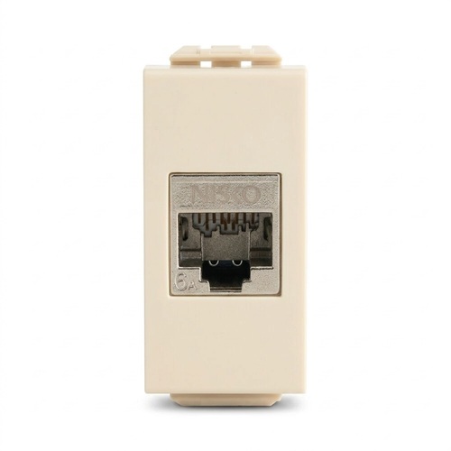 שקע מחשב ניסקוסוויץ קרם סהרה CAT6A/CAT7