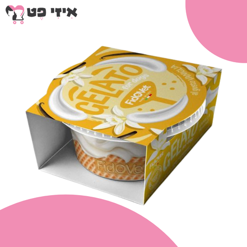 פידאווט ג'לאטו גלידה בטעם וניל לכלב 40 גרם FidOVet