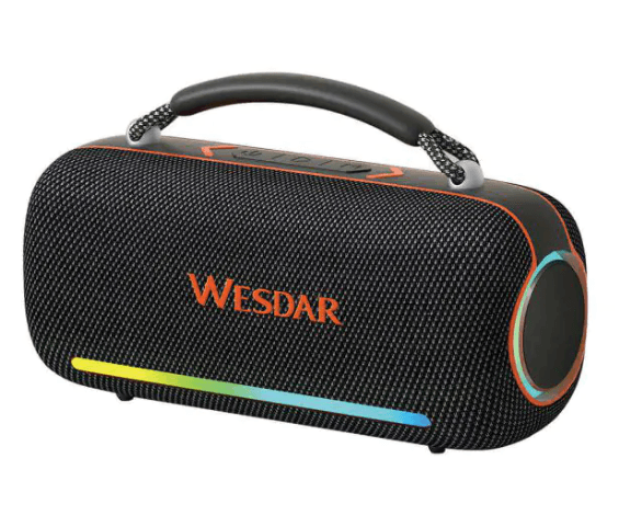 רמקול Bluetooth עוצמתי 100W RMS עמיד למים IPX5 מבית חברת WESDAR