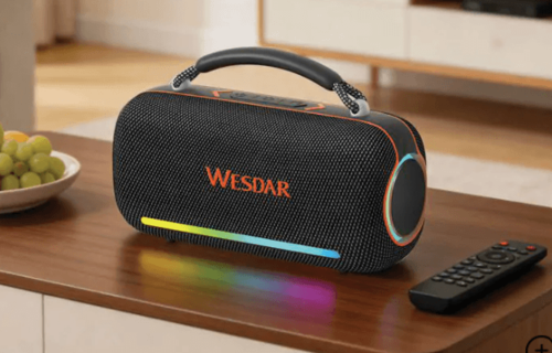 רמקול Bluetooth עוצמתי 100W RMS עמיד למים IPX5 מבית חברת WESDAR