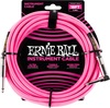 כבל Ernie Ball קלוע ורוד נאון ישר/זוית (6 מ’)