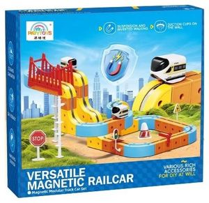 מסלול רכבת מגנטי Magnetic Rail Car – ערכת STEM להרכבה עצמית 97 חלקים
