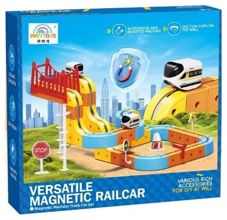 מסלול רכבת מגנטי Magnetic Rail Car – ערכת STEM להרכבה עצמית 97 חלקים