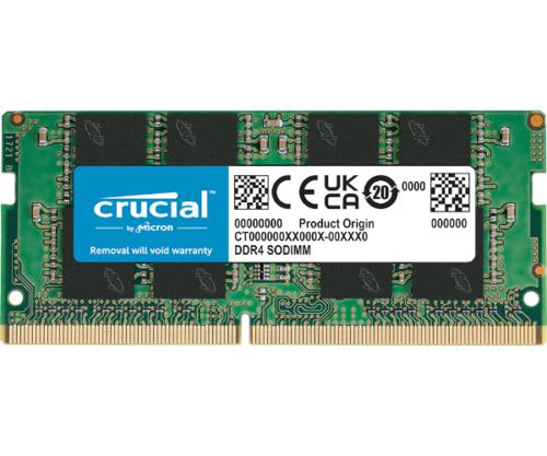 זכרון לנייד | Crucial | 16GB | DDR4 | 3200Mhz C22 | SODIMM