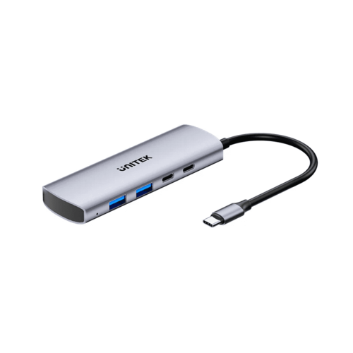  H1112D - מפצל בחיבור USB-C לX2 חיבורי USB-A וUNITEK X2 USB-C