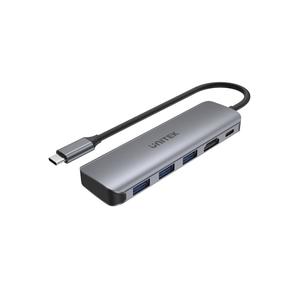  H1107E - מתאם USB-C - מידע, טעינה ותצוגה - 1 ב-5 UNITEK