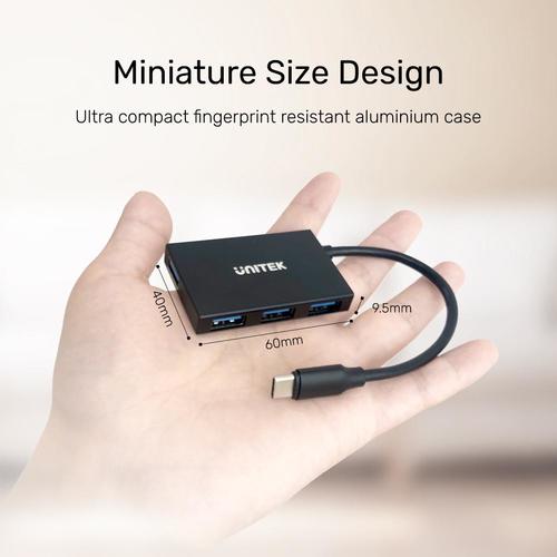  H1302A - מפצל 4 כניסות ב-1 בחיבור UNITEK USB-C