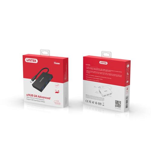 H1302A - מפצל 4 כניסות ב-1 בחיבור UNITEK USB-C